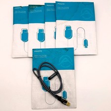 Ainope AP514-1M USB A to USB A Cable 3.3ft Grey Nylon Braided Lot of 5 picture