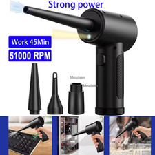 51000RPM Cordless Air Duster – USB Rechargeable Compressed Air Blower with LED L picture