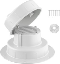 Aluminum RV Plumbing Vent Cap- Strong Protective Roof Sewer Cover with 1 White picture