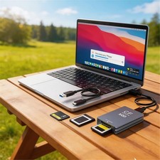 VODOOL 3-in-1 CFexpress Type B XQD SD Card Reader 10Gbps USB-C Aluminum picture