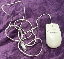 Vintage Serial Mouse Fellowes Desktop Computer 1990s Accessory 65348 picture