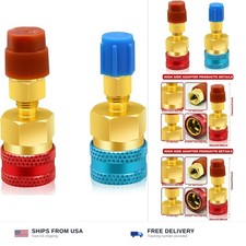 2Pcs R1234yf to R134a Adapter, Quick Couplers Kit R1234yf Refrigerant Recharg... picture