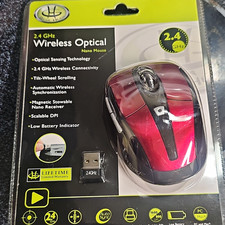 Gear Head 2.4GHz Wireless Optical Nano Mouse 1600 DPI 3-Button Red/Black picture
