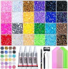 35000 Pcs Resin Jelly Rhinestones Kit, Multicolor 3Mm Flatback Rhinestones with picture