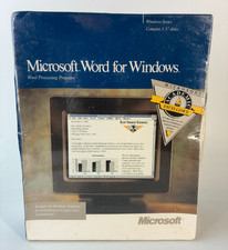 1990 Vintage Microsoft Word for Windows Version 1.1 Sealed NOS picture