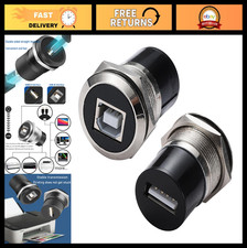 2PCS USB B to A Panel Mount Connector, USB 2.0 Female Solderless Adapter for Pri picture