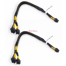 2PCS Mini 8pin to 6+8pin GPU Power Adapter Cable For Dell G14 R740 Server 35cm picture
