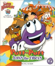 Putt-Putt Joins The Circus PC MAC CD help clown amusement acts puzzles kid game picture
