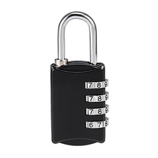 4 Digit Combination Padlock 4mm Shackle Zinc Alloy Lock Black) picture