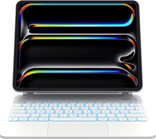 iPad Pro 13” 2024 Keyboard Case, Smart Trackpad, Backlit, Magnetic Stand, White picture