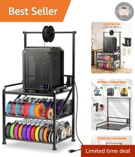 Multi-Level 3D Printer Stand with Filament Holder - Ideal for Garage or Workshop picture
