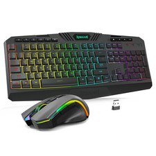 Redragon S101M KS Gaming Keyboard and Mouse Wireless with Tri Mode RGB Keyboard picture