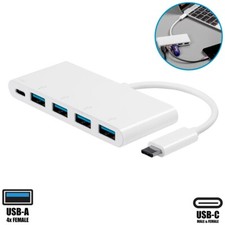 USB Type C Male to 4x USB 3.0 & USB-C Female Hub Dock Adapter PC Laptop MacBook picture
