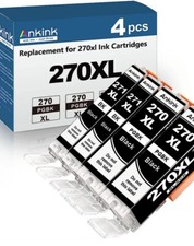 4Pk Ankink Compatible Canon Ink Cartridge PGI-270XL&CLI-271XL Black PIXMA MG5720 picture