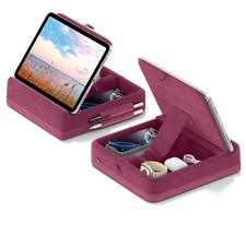 KDD Tablet Pillow Stand with Storage, Foldable iPad Holder for Lap, Desk and ... picture