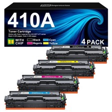 410A Toner Cartridge 4 Pack Replacement for HP 410A 410X CF410A CF411A CF412A picture