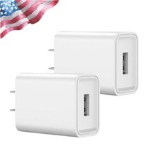 2X US Plug 5V 2A USB Port Wall Charger 5 Volt 2Amp AC-DC Power Adapter Converter picture