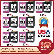Black Color Ink Cartridge 60XL 61XL 62XL 63XL 64XL 65XL 67XL for HP Printer Lot picture