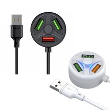 Multi Device USB Charging Hub with 3 Ports Multi USB Charger Port 118cm Cable picture