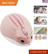 2.4GHz Wireless Mouse Cute Hamster Shape Less Noice Portable Mobile Optical 1... picture