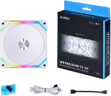 Lian Li UF-SL140-1W RGB Uni Fan (6 fan) White w/ 1x UF SL V2 RGB L CONNECT 3 Hub picture