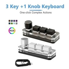 Mini RGB Mechanical Keyboard 3 Keys 1 Knob Macro Programmable Gaming Keypad picture