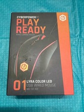 CYBERPOWER PC PLAY READY WIRED MOUSE Lrya ColorLED Black/Red 4200 DPI NEW SEALED picture