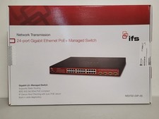 Interlogix NS3702-24P-4S 24 Port Gigabit Ethernet PoE Managed Switch new in seal picture
