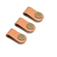 Leather Cord Organizer Cable Management Holder Orange 5 Pack Earbud Case Headpho picture