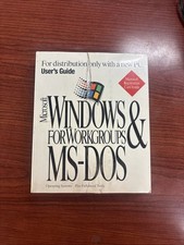Microsoft Windows For Work Groups & MS-DOS 6.22 User Guide Sealed CD Bintqge picture