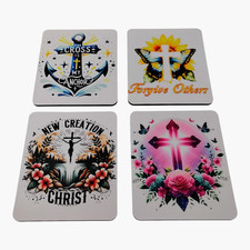 KIMOEL Pictorial Christian Cross Floral Anchor Mouse Pad, Non-Slip, 4 Options picture