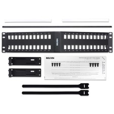 Belden AX104601 48 Port 2U KeyConnect Angled Patch Panel Black picture