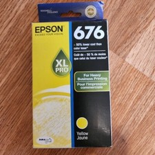 Epson 676XL Genuine Yellow High-Yield Ink Cartridge T676XL420 Exp 05/2018 picture