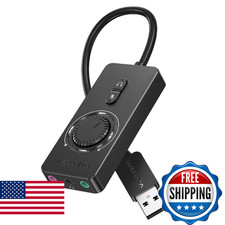 Vention Usb Sound Card External Stereo Sound Card Volume Control Usb To 3.5Mm picture