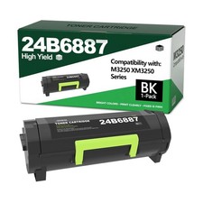 24B6887 Black Toner Cartridge High-Yield (22,000 Pages) Replacement for Lexma... picture