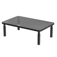 Adjustable Metal Black Computer Monitor Stand Desk Riser 14 in Laptop Desk picture