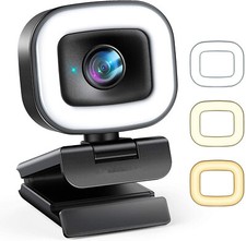 60FPS Streaming Webcam with Adjustable Ring Light, Auto-Focus HD 60FPS, 1080P picture