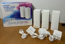 Linksys WHW03 AC2200 VELOP Tri Band Router Mesh WiFi System White Lot of 3 picture