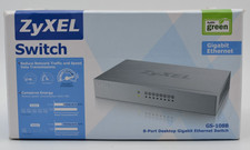 ZyXEL GS-108B 8 Port Desktop Gigabit Ethernet Switch, NEW OPEN BOX picture