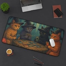 Cat Wizard Magic the Gathering Gaming Mouse Pad Desk Mat Accessories picture