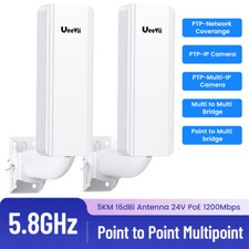 UeeVii 1Gbps 5KM Gigabit WiFi Bridge CPE Point to Point 1200Mbps Wireless Bridge picture