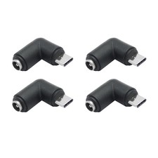 4 PCS DC 5.5x2.1mm To USB C Adapter 90 Degree Right Angle 5521 5V Power picture