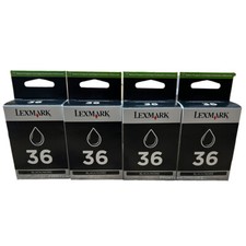 4pcs Lexmark 36 Genuine Ink Cartridges In Retail Box picture