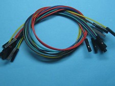 100 pcs Pitch 2.54mm 1 Pin 26AWG Jumper Wire Female to Female 5 color 30cm New picture