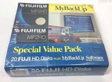 Vintage My Back Up Software & 20 Fuji HD Disks NEW SEALED  picture