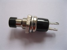 40 Pcs SPST Mini Push Momentary Switch Black Cap 250V/3A 125V/6A Normal Off New picture