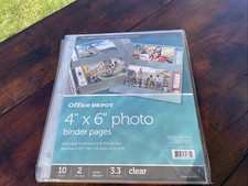 Office Depot Set Of 5, 4x6 Photo Binder 10 page packs, Heavy Weight, Brand New picture
