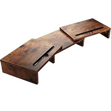 LORYERGO Upgraded Monitor Stand w/ 2 Slots for Phone & Tablet B08CK57NTG Vintage picture