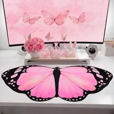 Large Pink Butterfly Gaming Pad Desk Mat Decorative picture