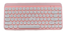 Pink Ubotie Model SK-621BT Bluetooth Keyboard with White Buttons -  picture